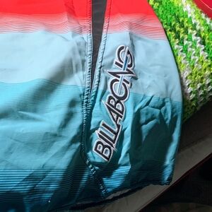 Billabong Red and Teal Gradient BoardShorts